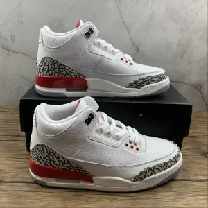 AJ 3 White Red