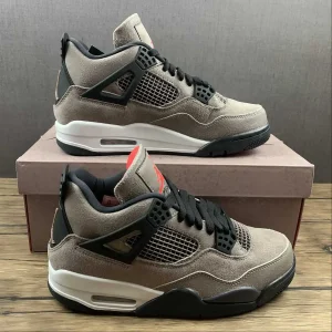 AJ 4 Leather Grey White