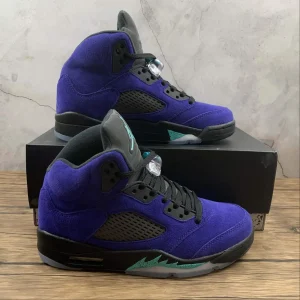 Air Jordan 5 Purple Leather
