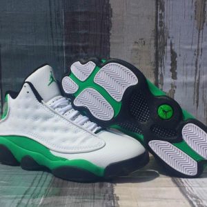 AJ13 White and Green