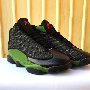AJ13 Black Green Olive