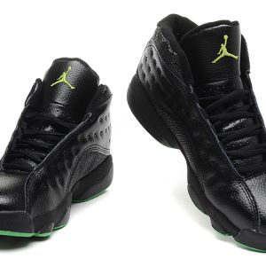 AJ13 Retro Black Green And Yellow