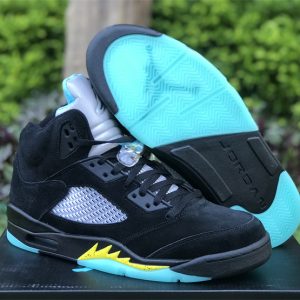 Air Jordan 5 Black Aqua Tone