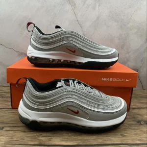 Air Max 97 Metallic Silver Red Logo
