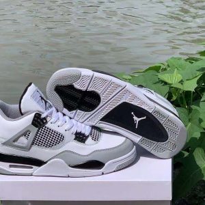 AJ4 white and gray new