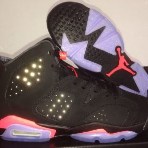 Jordan 6 black reflective leather