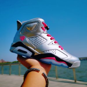 AJ6 silver and pink