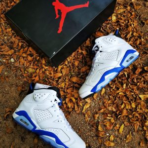 AJ6 white and blue two layer super soft