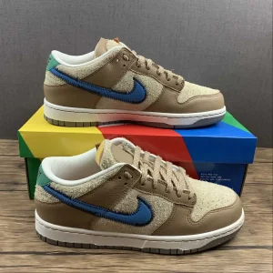 NK SB Dunk Brown and Yellow Blue