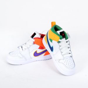 Jordan 1 Mid White Court Purple Teal