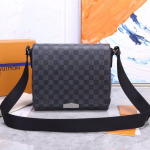 Louis Vuitton District PM Messenger Bag Damier Graphite Black