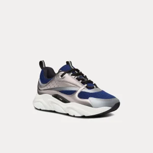 Dior B22 Blue Technical Mesh And Silver