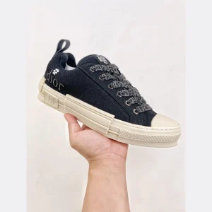 Dior B23 Skater Low Top ERL Black Cotton Canvas