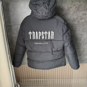 Trapstar Puffer Hooded Jacket Black